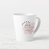 自信素晴らしが見える！コーヒ前向きー茶 カフェラテマグ (右アングル)