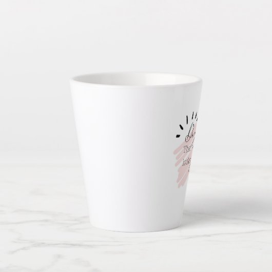 自信素晴らしが見える!コーヒ前向きー茶 カフェラテマグ (正面)