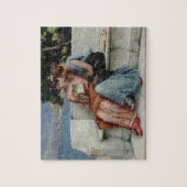 自信(キャンバスの油) ジグソーパズル (縦)