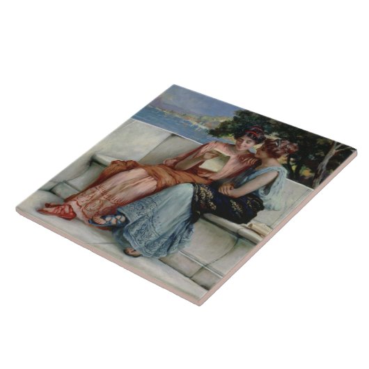 自信(キャンバスの油) タイル (側面)