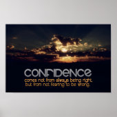 「自信」感動的引用文 ポスター (正面)