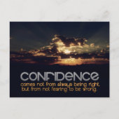 「自信」感動的引用文 ポストカード (正面)