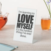 自信：自分を愛学すべきだ 台座サイン (インサイチュ)