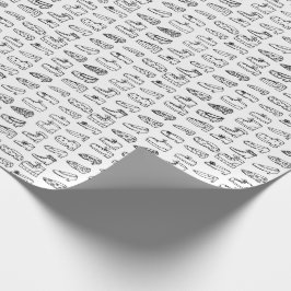 自分おもしろいのパターンを色付け ラッピングペーパー