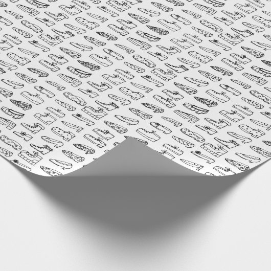 自分おもしろいのパターンを色付け ラッピングペーパー (角)