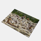 自分おもしろいのリスクファーム動物にテキストを入力 ドアマット (アングル)