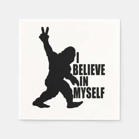 自分おもしろいの中でビグフ信じトI スタンダードカクテルナプキン (正面)