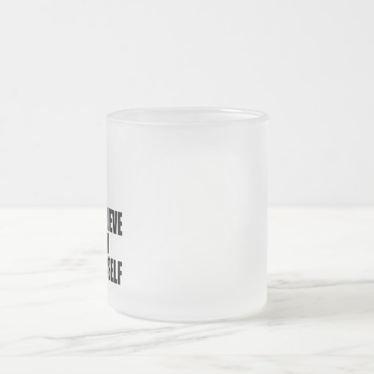 自分おもしろいの中でビグフ信じトI フロストグラスマグカップ (中央)
