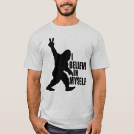 自分おもしろいの中でビグフ信じトI Tシャツ