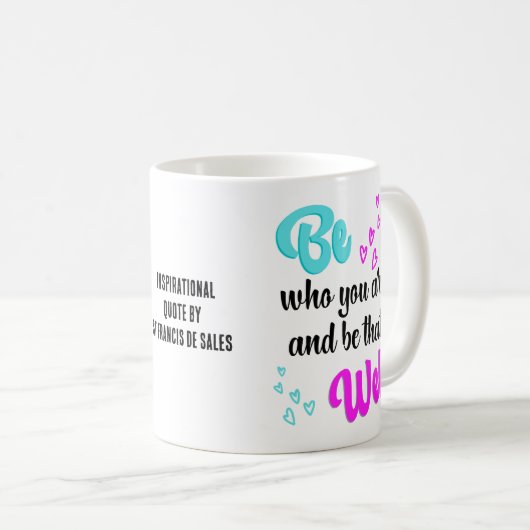 自分かわいらしの立場に感動的なる コーヒーマグカップ (正面右)