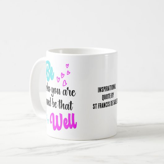 自分かわいらしの立場に感動的なる コーヒーマグカップ (正面左)