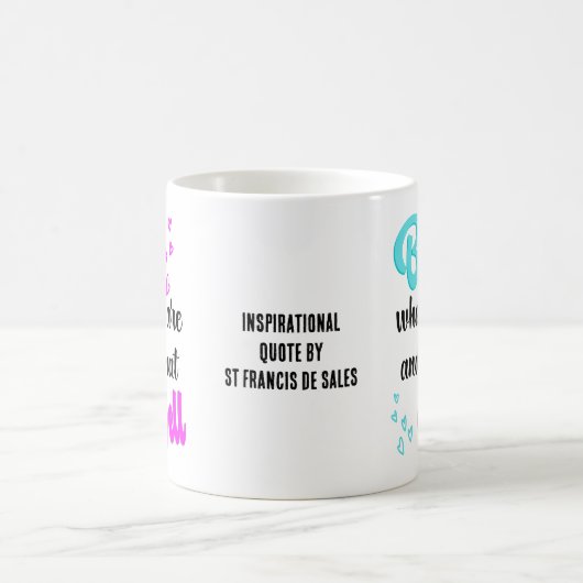 自分かわいらしの立場に感動的なる コーヒーマグカップ (中央)