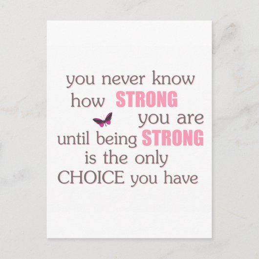 自分がどれほど強いか分からない ポストカード (正面)