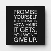 自分がアップしない与えことを約束する – 成功 フォトプラーク (正面)