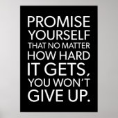 自分がアップしない与えことを約束する – 成功 ポスター (正面)