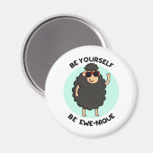 自分がエウェニケおもしろいの羊のフン マグネット (正面/裏面)