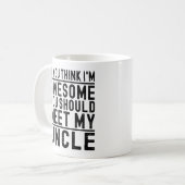 自分がカッコイイと思うならおじに会ってみて おもしろTシャツ コーヒーマグカップ (正面左)
