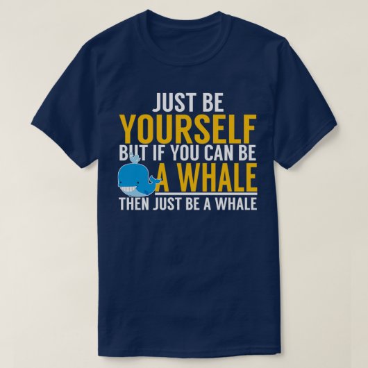 自分がクジラのように振舞う Tシャツ (デザイン正面)