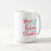 自分がビーチリトルクリスマスを過ごす コーヒーマグカップ (正面右)