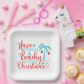 自分がビーチリトルクリスマスを過ごす ペーパープレート (パーティー)