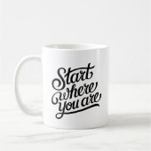 自分がマグしている場所をやる気を起こさせる開始 コーヒーマグカップ (左)