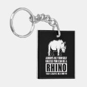 自分がラインになれないかぎり自分でいなさい キーホルダー (正面左)