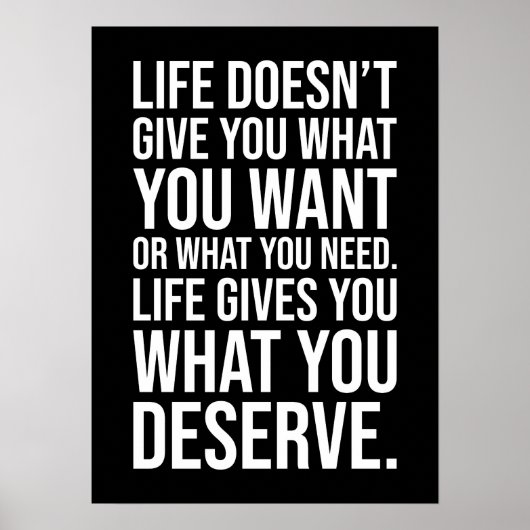 自分が与え受け入れたい人生 – 成功、ハッスル ポスター (正面)