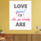 自分が今の自分を愛しなさい キャンバスプリント (インサイチュ (リビング))