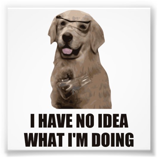 自分が何をしているかアイディアがない フォトプリント            (正面)