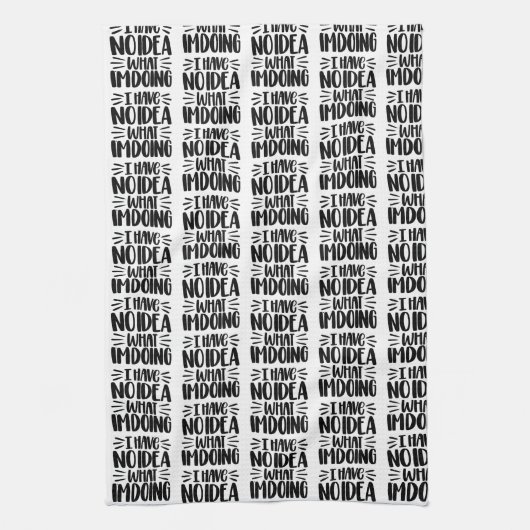 自分が何をしているかアイディアを知っている キッチンタオル (縦)