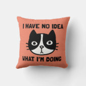 自分が何をしているのかアイディアがない クッション (裏面)