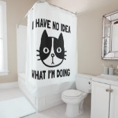 自分が何をしているのかアイディアがない シャワーカーテン (インサイチュ)