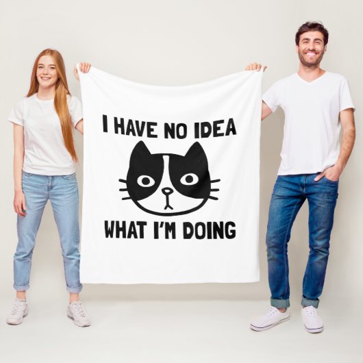 自分が何をしているのかアイディアがない フリースブランケット (インサイチュ)