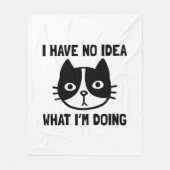 自分が何をしているのかアイディアがない フリースブランケット (正面)