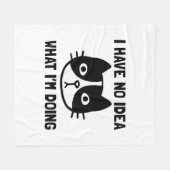 自分が何をしているのかアイディアがない フリースブランケット (正面(横))