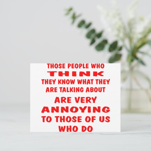 自分が何考えか知っている人々 ポストカード (スタンド正面)