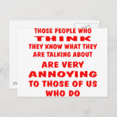 自分が何考えか知っている人々 ポストカード (正面/裏面)