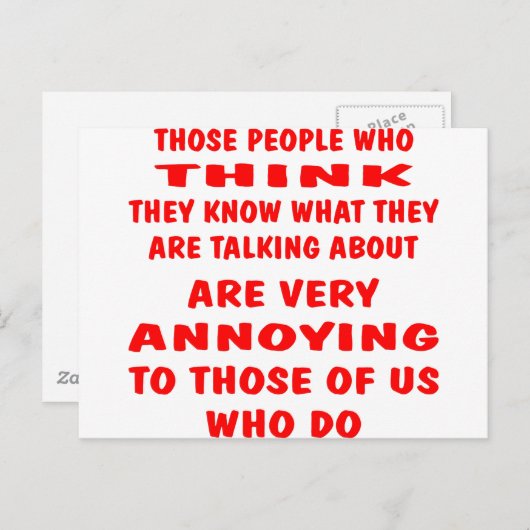 自分が何考えか知っている人々 ポストカード (正面/裏面)