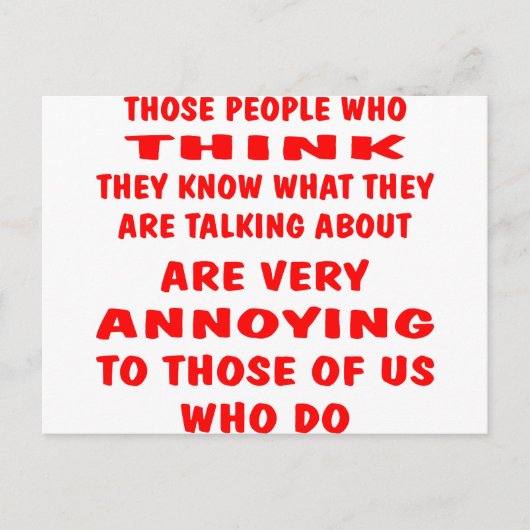 自分が何考えか知っている人々 ポストカード (正面)