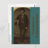 自分が何者であるかは違う。自分の行動が重要だ ポストカード (正面/裏面)