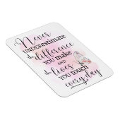 自分が作る違いを決して過小評価しない マグネット (右側)