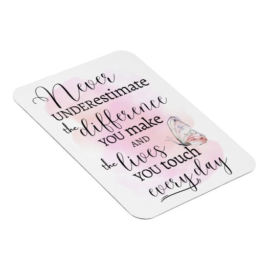 自分が作る違いを決して過小評価しない マグネット (右側)