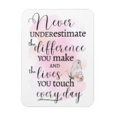 自分が作る違いを決して過小評価しない マグネット (縦)