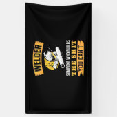 自分が作れない人を歓迎する 横断幕 (縦)