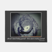 自分が可愛いオウム感動的引用文 ドアマット (正面)