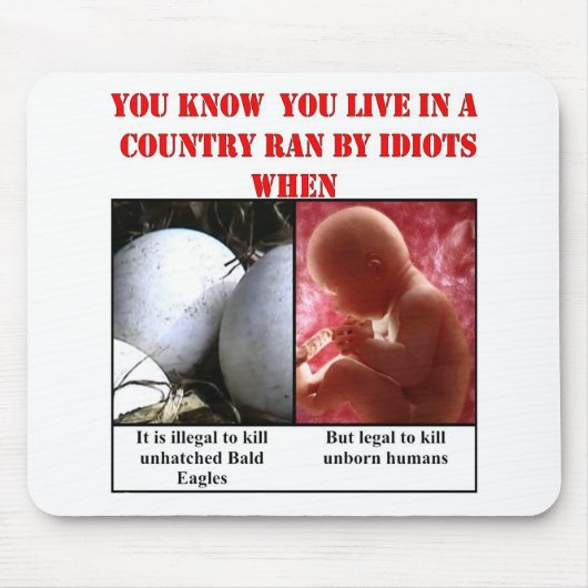 自分が国に住んでいるのは、ばか走者が知っている マウスパッド (正面)