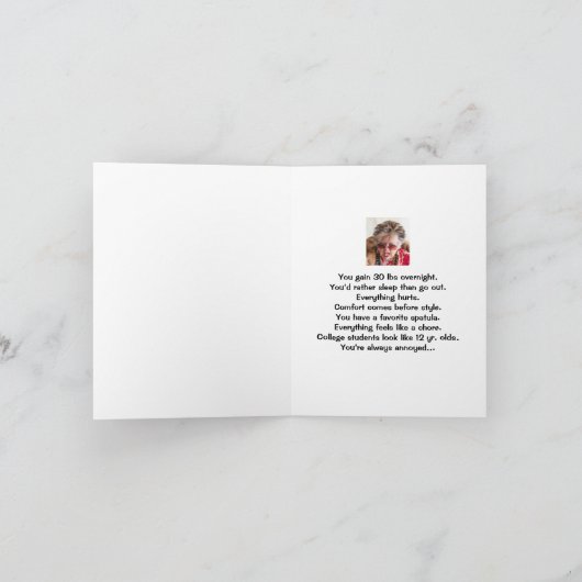 自分が大人もしだとユーモラスに知る カード (内部)