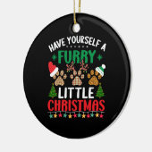 自分が少し怒り狂うクリスマスを過ごす セラミックオーナメント (左)