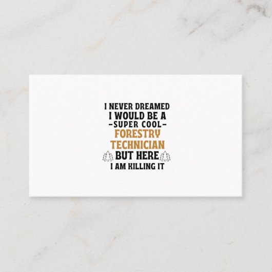 自分が林業になるとは夢にも思わなすごいかクールった 名刺 (正面)