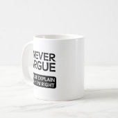 自分が正しい理由がわかる面白いマグカップ コーヒーマグカップ (正面左)